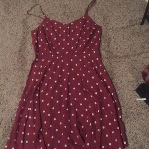 Red polka dot sun dress